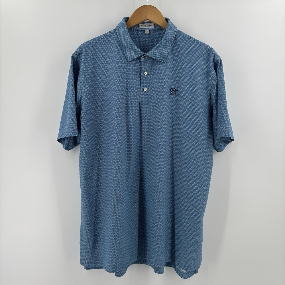 Peter Millar Polo Shirt Summer Comfort Mens XL Graphic Print Golf Performance - Picture 2 of 13